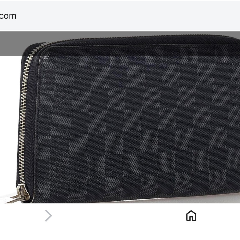 Louis Vuitton Damier Graphit Vertical Zipper Wallet Grey&Black (100% real) - Picture 4 of 13